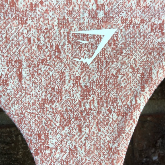 Gymshark Fleur Texture Sports Bra Brick Marl - Picture 5 of 6